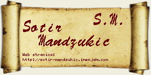 Sotir Mandžukić vizit kartica